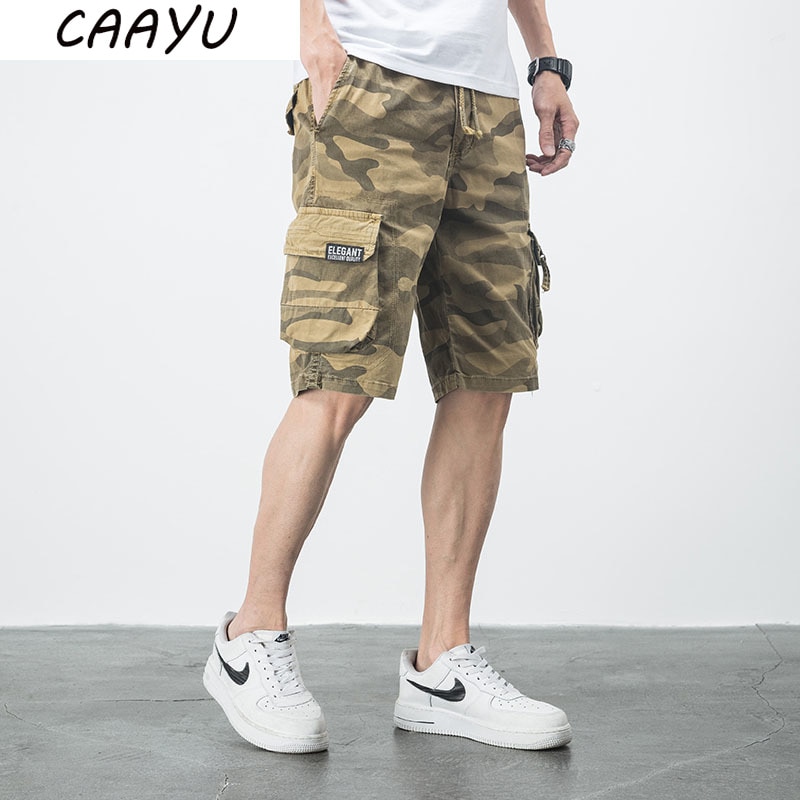 CAAYU Mens Cargo Shorts    ̵   Japanese Streetwear ϶    ĳ־ ݹ